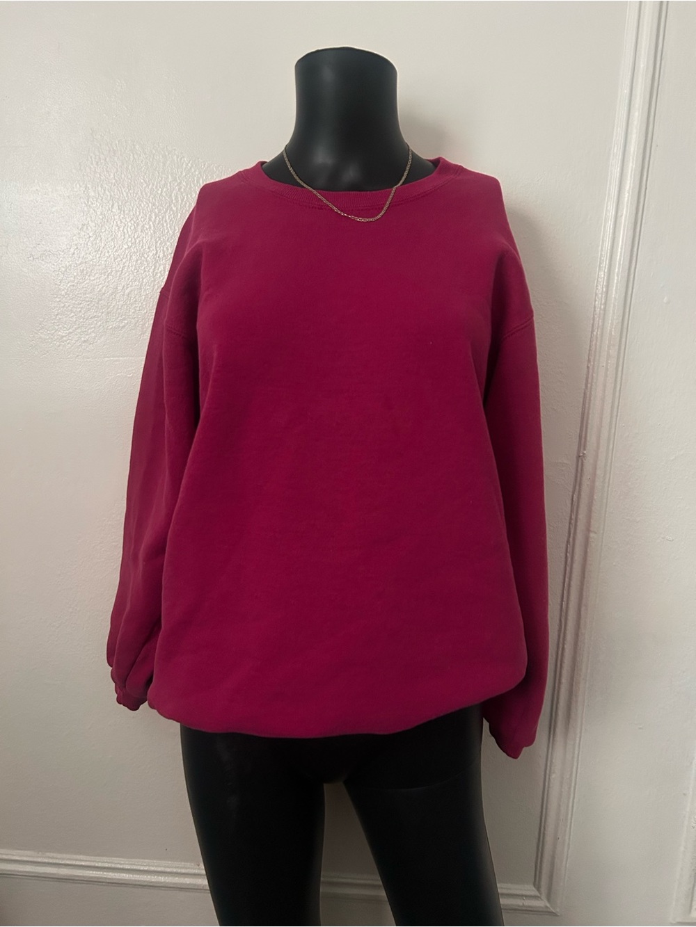 Russell Athletic Women's Crewneck Sweatshirt in Deep Berry
